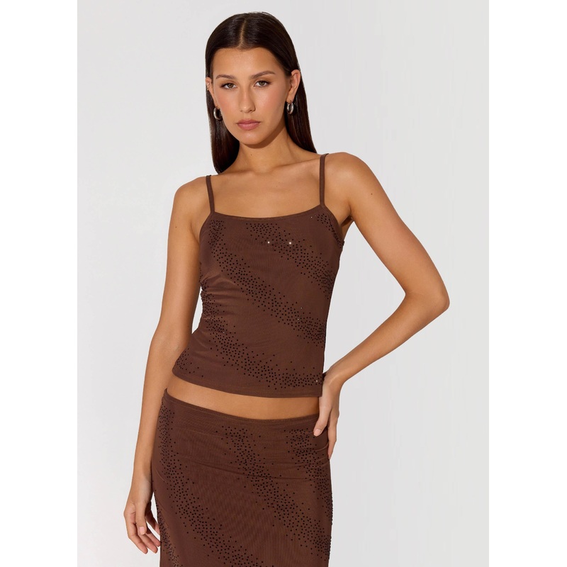 Sweet Sky Beaded Top – Chocolate Chocolate US 0