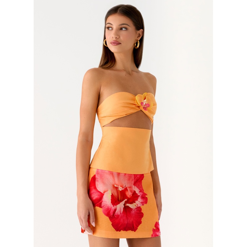 Saya Tie Top – Orange Orange US 0