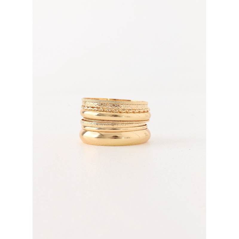 Villa Vibe Bangles – Gold Gold One Size