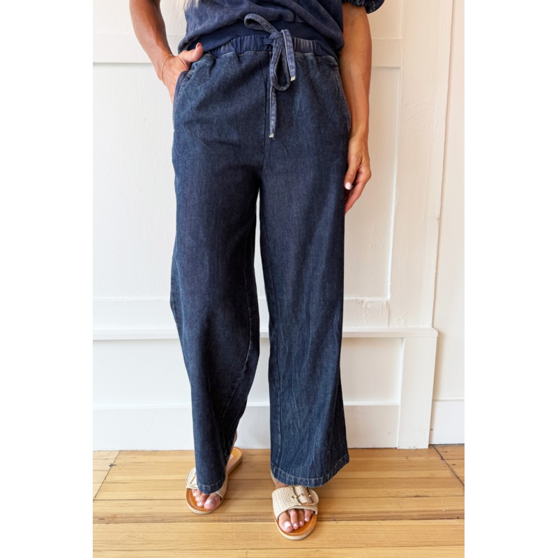 Wide Leg Denim Pants Small Denim