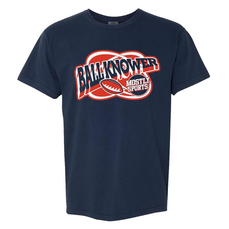 Ball Knower Football Tee Navy S