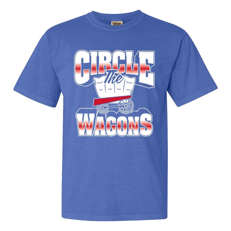Circle The Wagons Graphic Tee Blue S