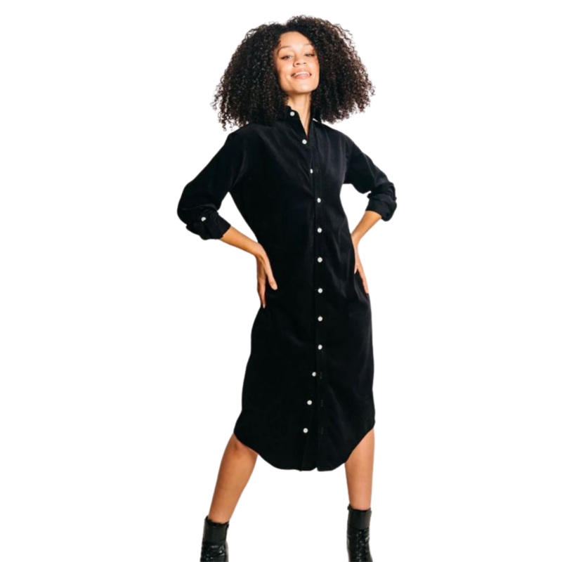 Girlfriend Midi Dress, Black XS