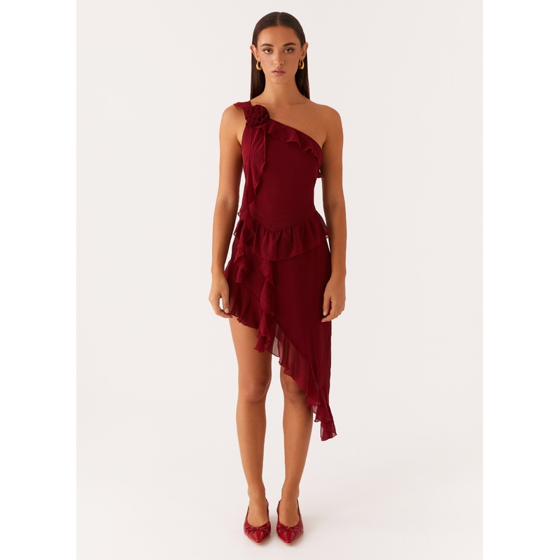 No Secret Mini Dress – Deep Red Deep Red US 0