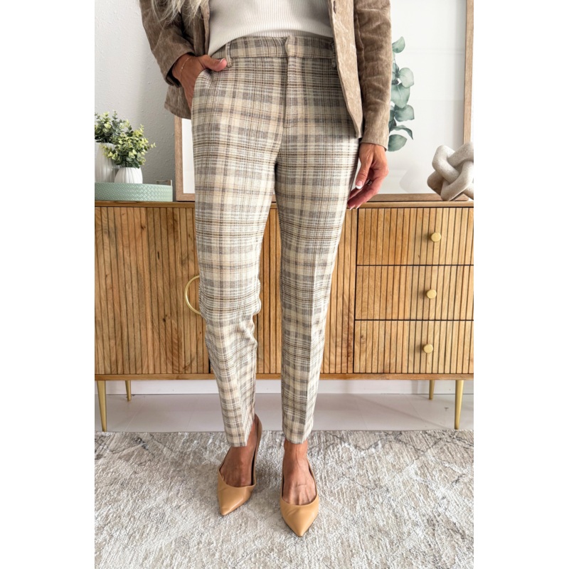 High Rise Kelsey Trouser 0 Kh/cream cmpbl pl