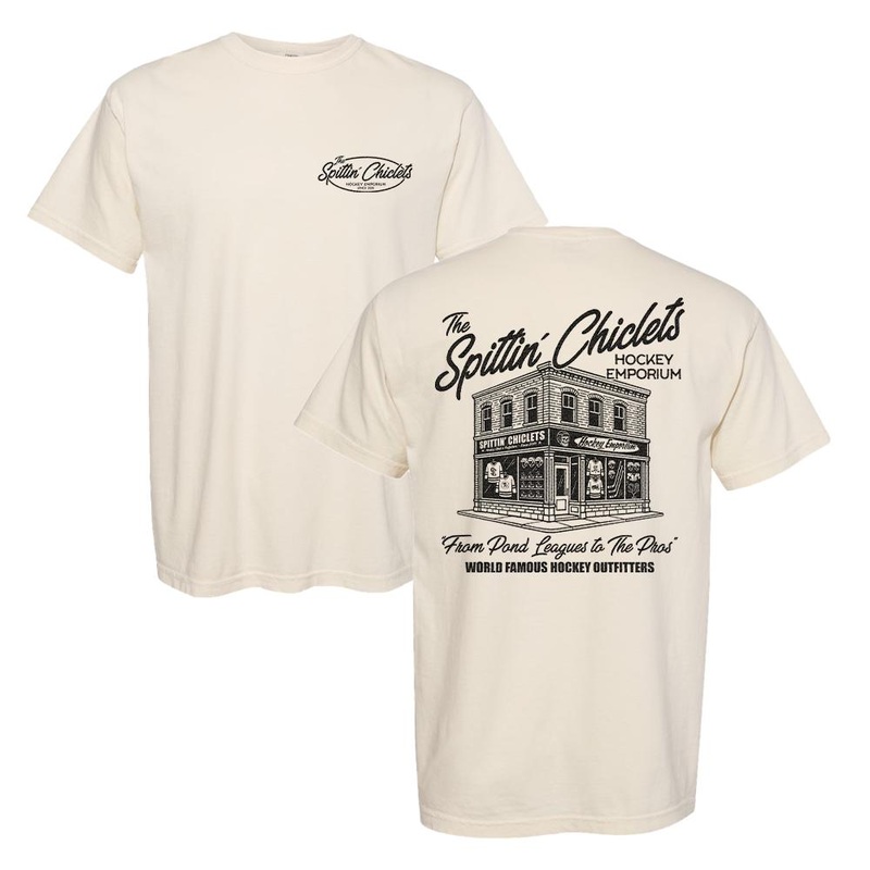 Spittin Chiclets Hockey Emporium Tee Ivory S