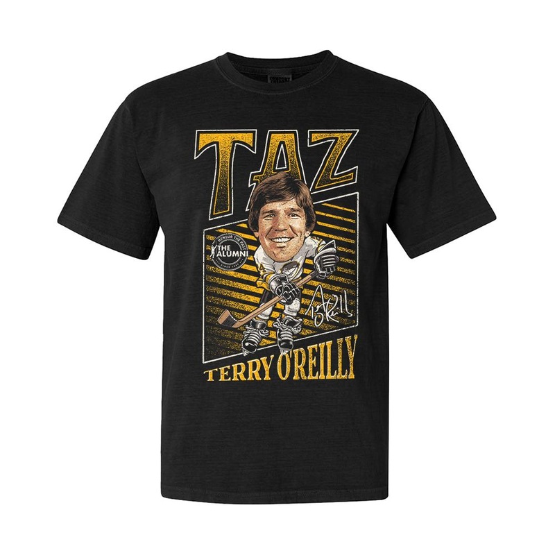 Spittin Chiclets x NHL Alumni Association Terry O’Reilly Taz Tee Black S