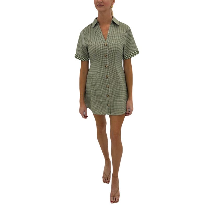 Drew Dress, Hunter Plaid XS