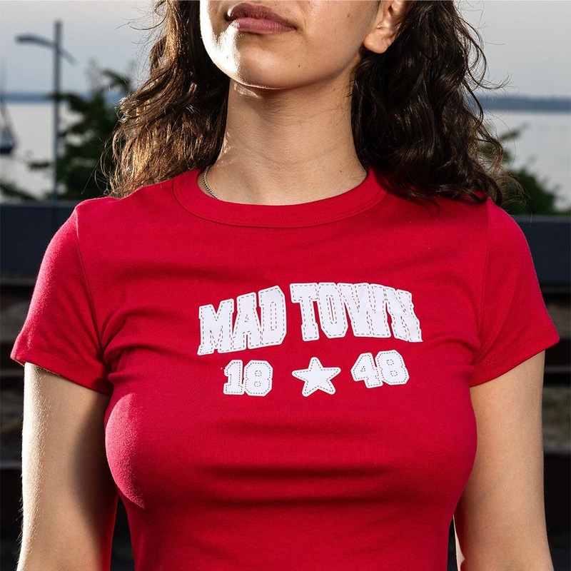 Mad Town Baby Tee Red XS