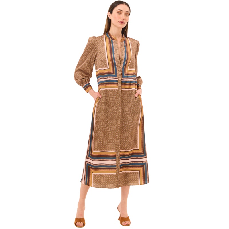 Nancy Dress, Tile Scarf & Allover XS