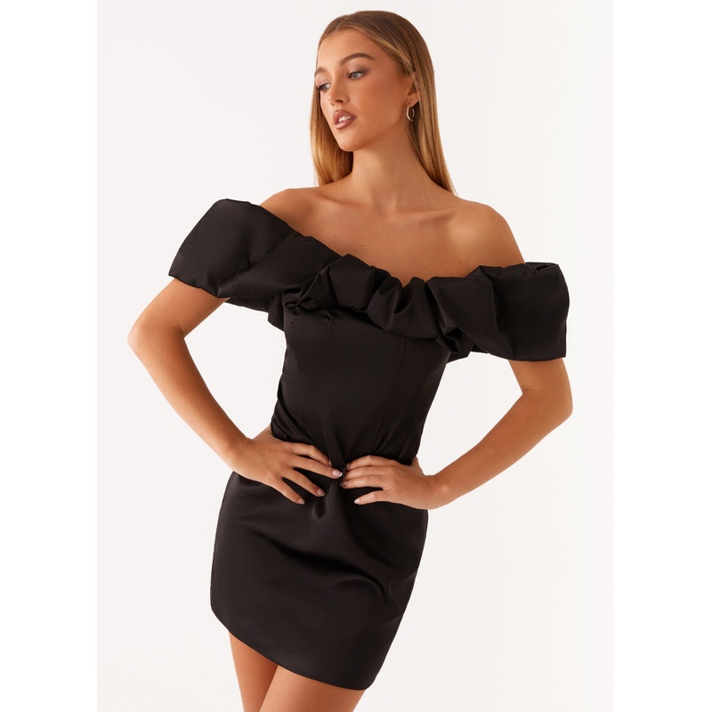 Read My Mind Mini Dress – Black Black US 0
