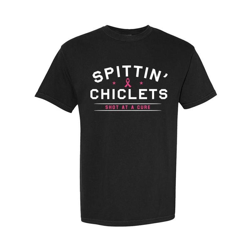 Spittin Chiclets Shot At A Cure Collegiate Tee Black S