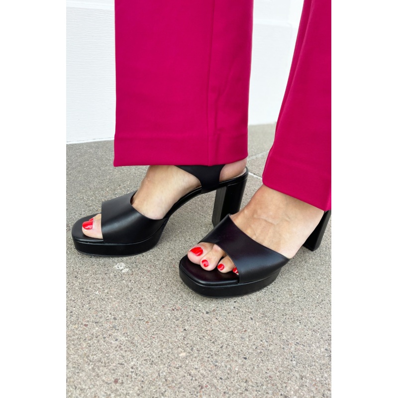 Celebrity Ankle Strap Platform Black 7