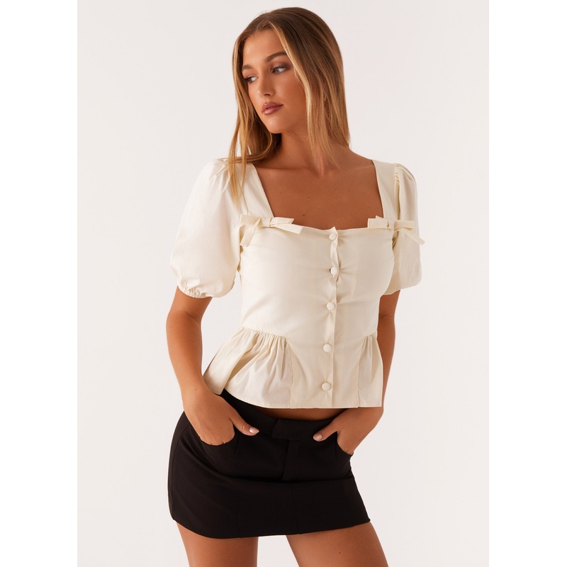 Dawson Puff Sleeve Top – White White US 0