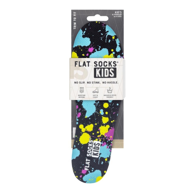 Flat Socks – Kids Paint Splatter O/S 8T-4