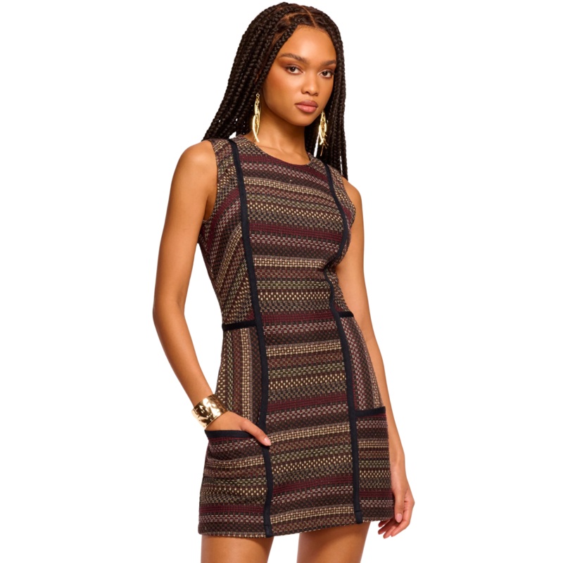 Jeanette Dress, Navy Tweed 4