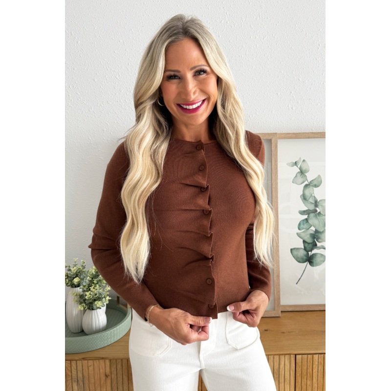 Long Sleeve Button Up Sweater Small Coco