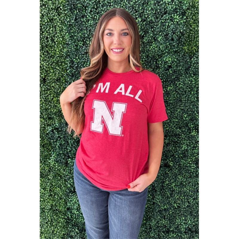 Nebraska: I’m All N Tee Small Heather Red
