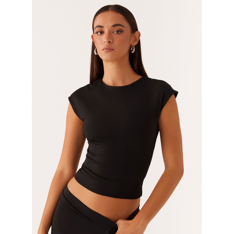 Shes A Lady Top – Black Black US 0