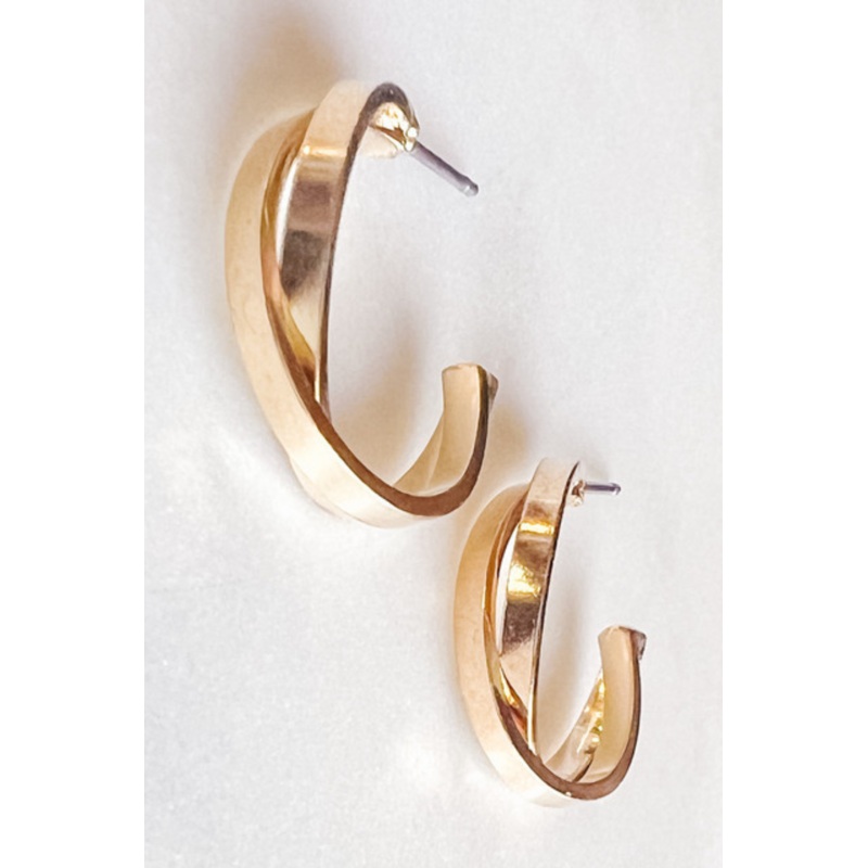 Twisted Hoop Gold