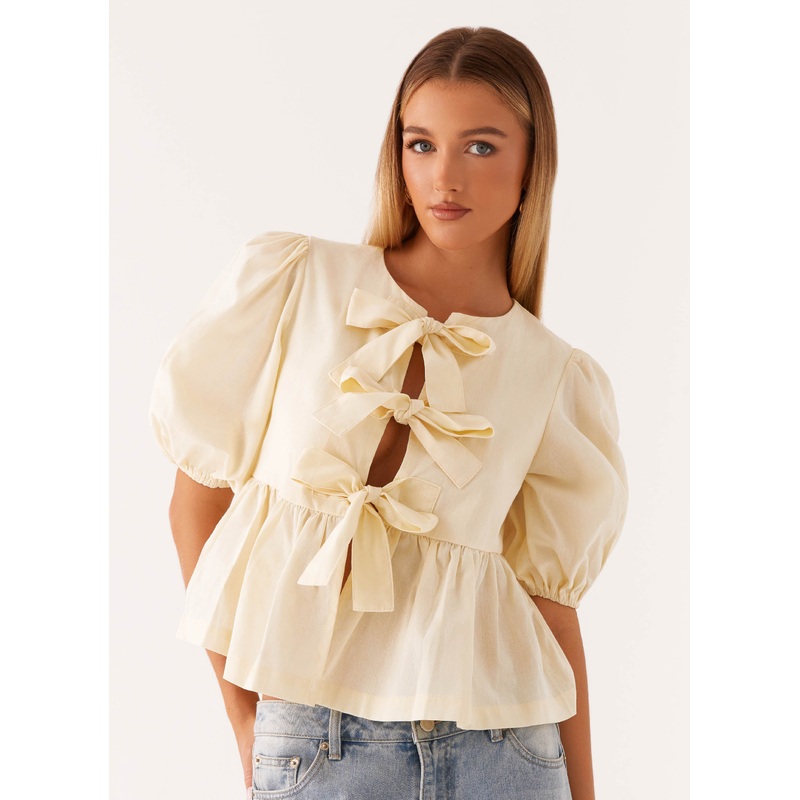 Western Wind Tie Top – Yellow Yellow US 0