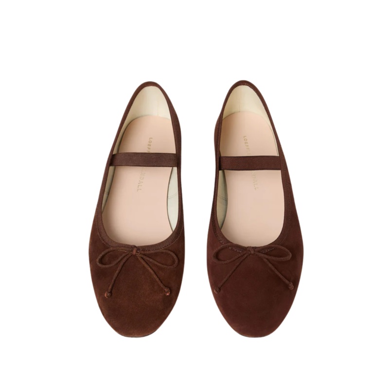 Leonie Ballet Flat, Espresso 6.5