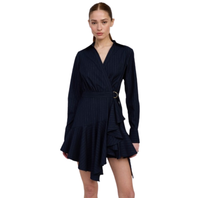 Prudence Mini Dress, Navy White XS