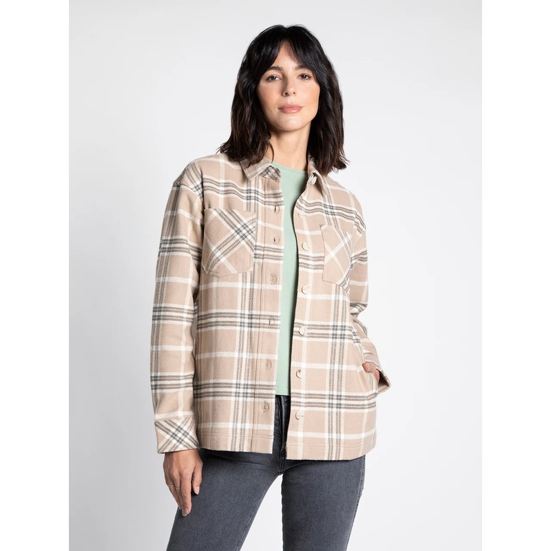Vera Jacket Medium Brown White Plaid