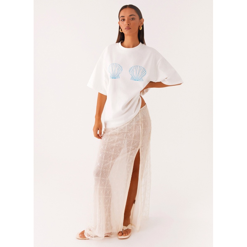Born To Have Fun Oversized Graphic Tee – Blue Shell Blue Shell XXS-XS