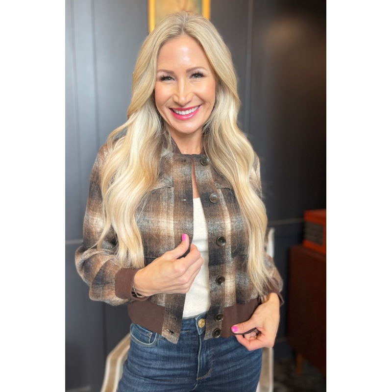 Enley Yoke Bomber Jacket XS Brown