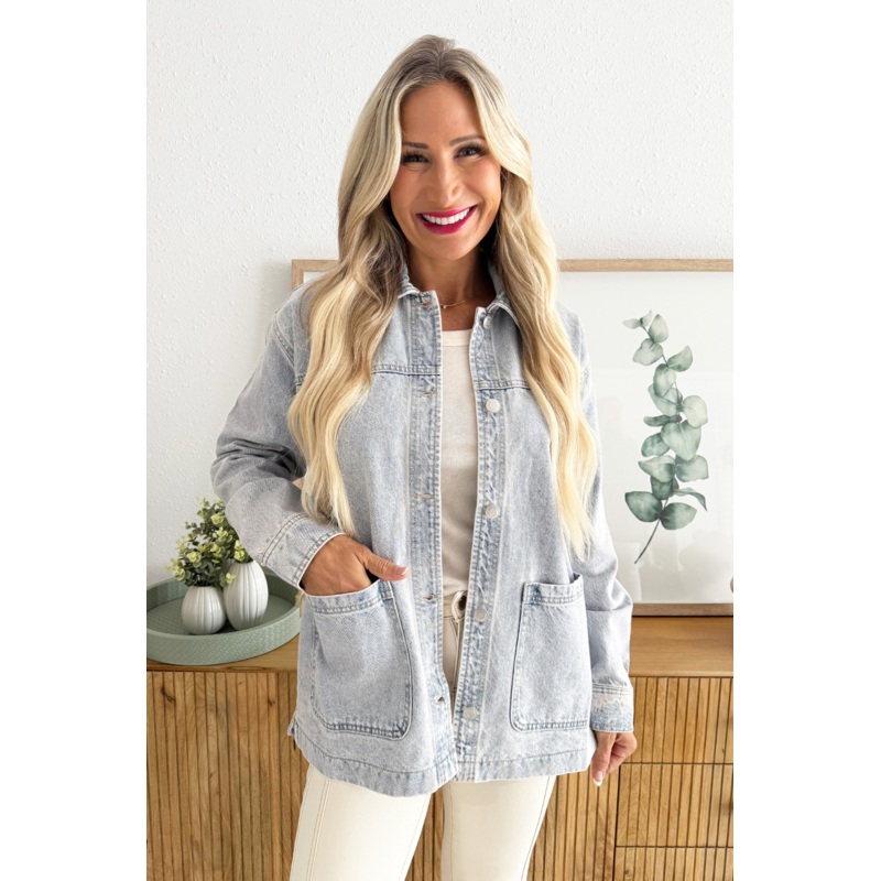 On The Road Denim Jacket X Small Faded Indigo