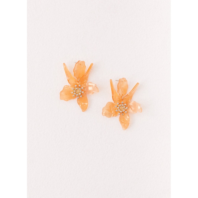 Siesta Flower Earrings – Orange Orange One Size
