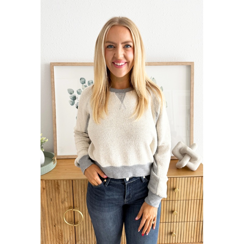 Driftwood Crewneck Sweater Small Heather Grey