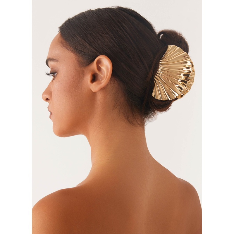 Milano Claw Clip – Gold Gold One Size