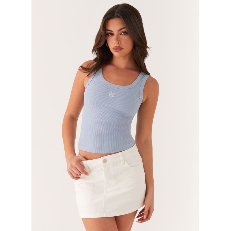 Signature Tank Top – Slate Blue Slate Blue US 0