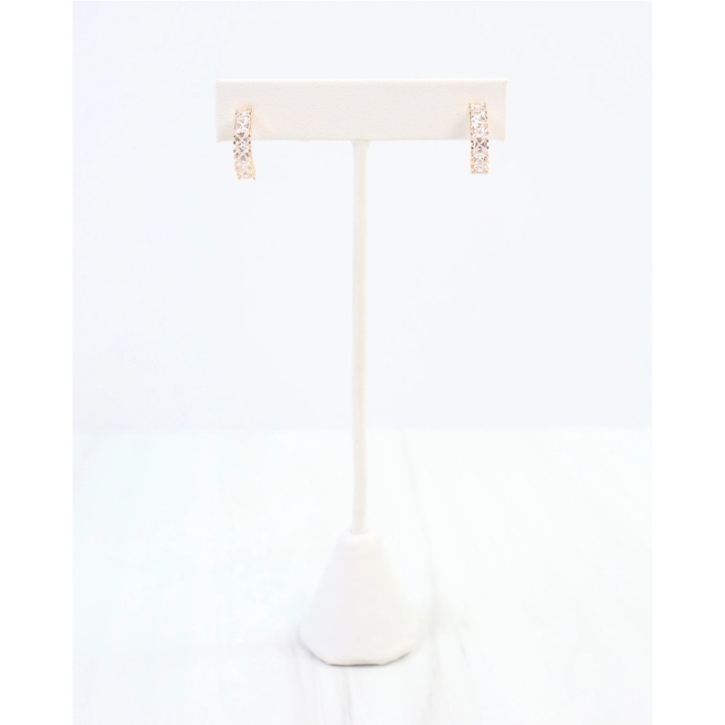 Jocelyn CZ Hoop Earring Gold