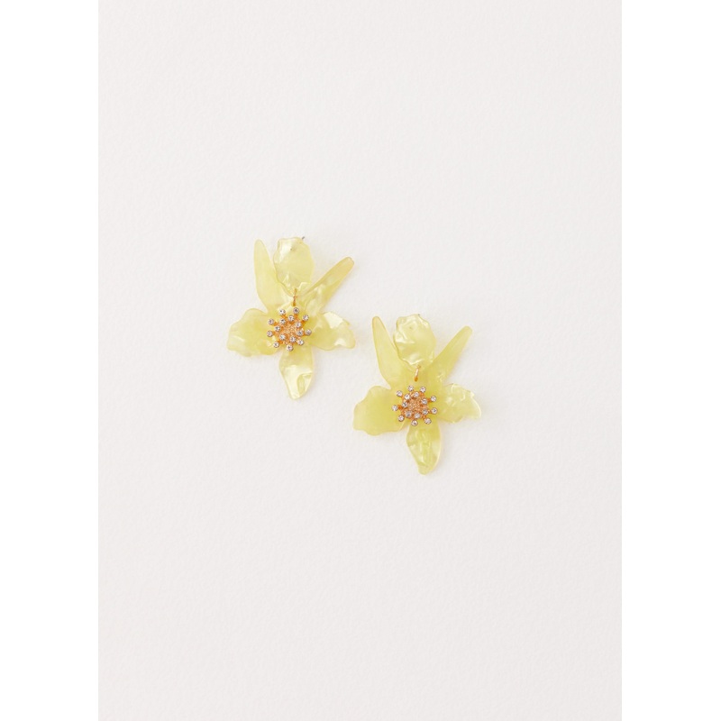 Siesta Flower Earrings – Yellow Yellow One Size