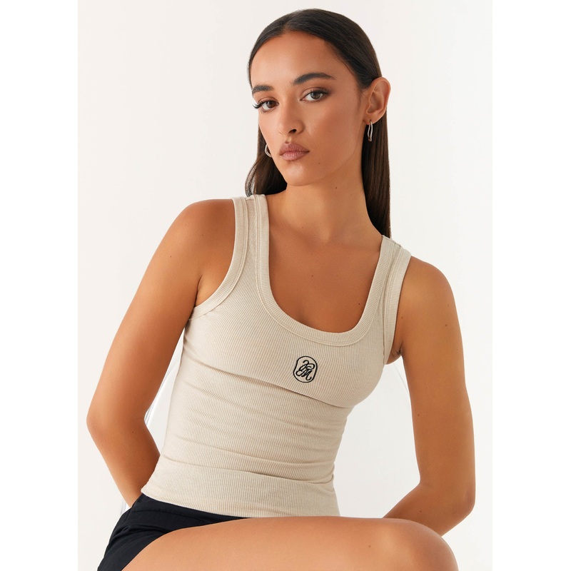 Signature Tank Top – Oatmeal Oatmeal US 0