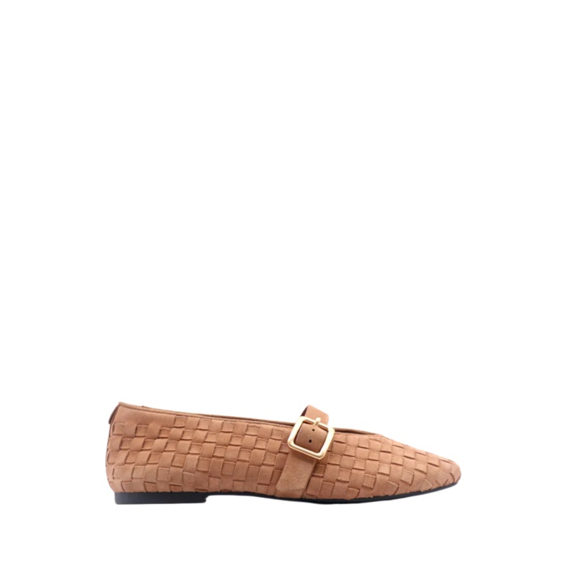 Winifred Flat, Camel Suede 6