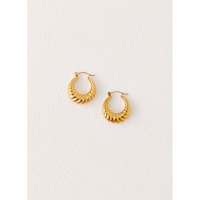 Zuri Hoop Earrings – Gold Gold One Size