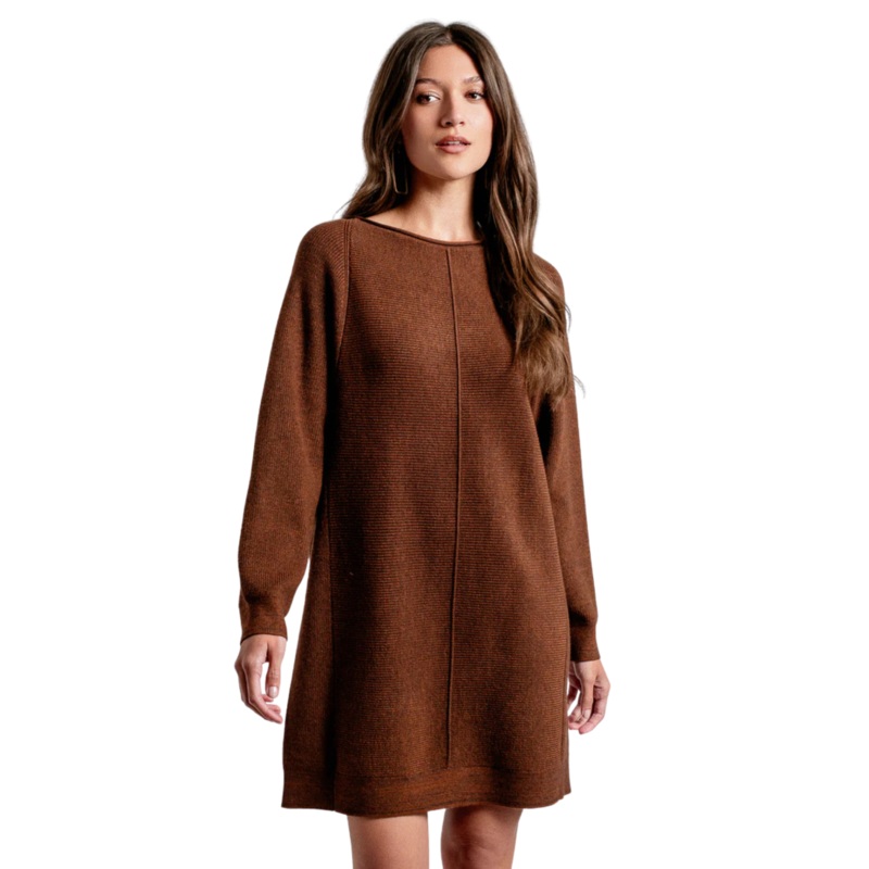 Assima Sweater Dress, Brownie SM