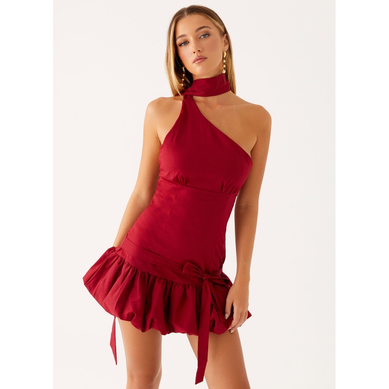 Belina Scarf Mini Dress – Merlot Merlot US 0