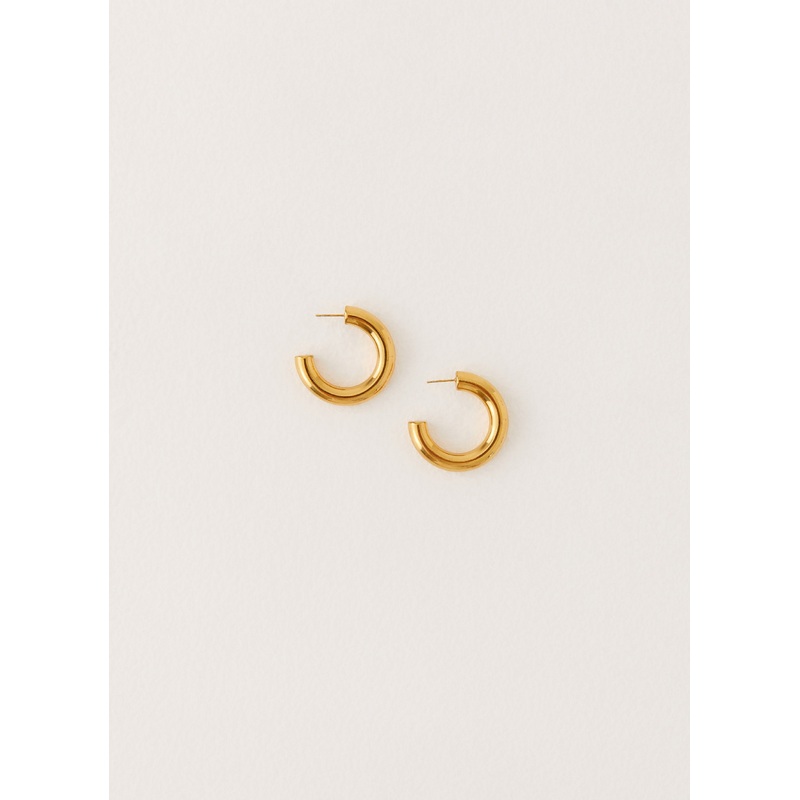 Duke Hoop Earrings – Gold Gold One Size