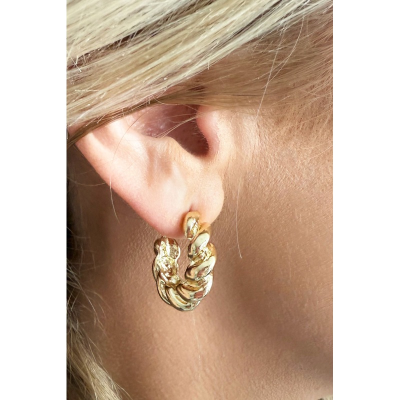 Ralston Twisted Hoop Earring Gold