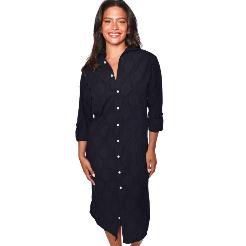 Girlfriend Midi Dress, Black Floral XS