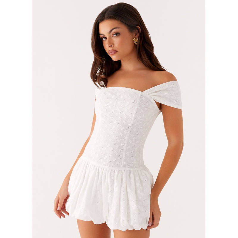 Vida Off Shoulder Mini Dress – White White US 0