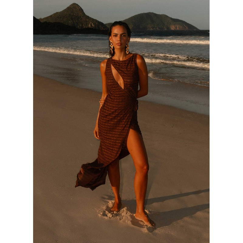 Sterling Wrap Maxi Dress – Chocolate Chocolate US 0