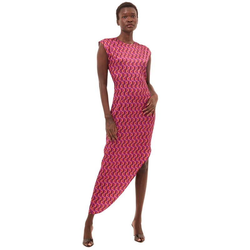 Lydia Dress, Geo Sixty Satin XS