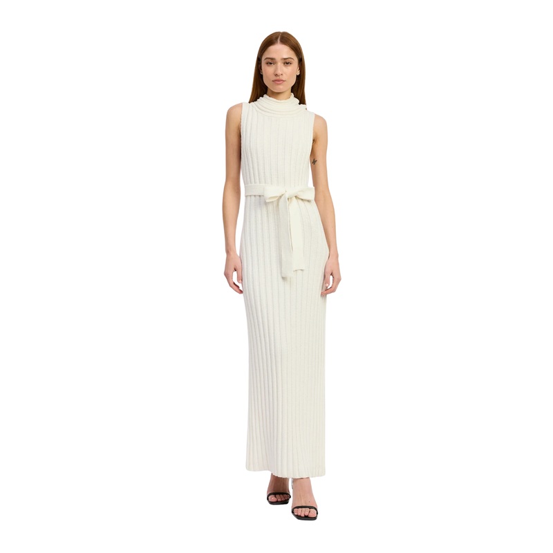Stenson Maxi Sweater Dress, White XS
