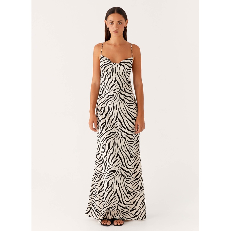 Gianni Cowl Maxi Dress – Zebra Zebra US 0
